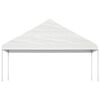 vidaXL Paviljon s streho bel 15,61x5,88x3,75 m polietilen