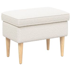 vidaXL Podnožje Krem 55 x 35 x 41 cm Boucl&eacute;