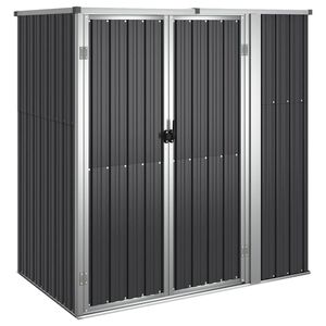 vidaXL Vrtna lopa za orodje antracitna 161x89x161 cm pocinkano jeklo