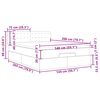 vidaXL Otomanski posteljni okvir z vzmetnico siv 140x200 cm blago