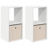 vidaXL Nočna omarica 2 kos Bela 35 x 32 x 68,5 cm Inženirski les
