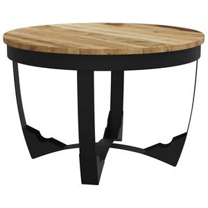vidaXL Stranska mizica iz neobdelanega mangovega lesa 60x40 cm