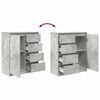 vidaXL Komoda s predali betonsko siva 71x35x84 cm inženirski les