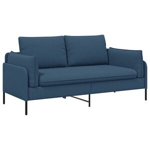 vidaXL Kavč za 2 osebi Modra 188 x 81 x 89 cm Blago