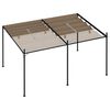 vidaXL Paviljon z zložljivo streho 400x300x233 cm taupe