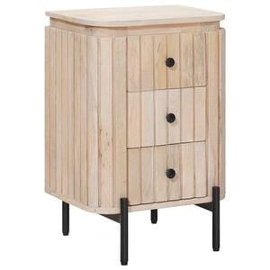 vidaXL Ročno izdelana nočna omarica Bela 40 x 30 x 60 cm