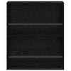 vidaXL Regal za revije s polico 2 pcs Črna Orehovina 60 x 12 x 70 cm