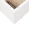 vidaXL Vrtno cvetlično korito belo 110x60x49,5 cm trdna borovina