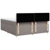 vidaXL Box spring postelja z vzmetnico taupe 180x200 cm blago