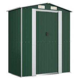 vidaXL Vrtna lopa zelena 192x108x223 cm pocinkano jeklo
