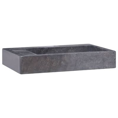 vidaXL Umivalnik črn 58x39x10 cm marmor