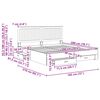 vidaXL Konstrukcija postelje Sonoma hrast 180 x 200 cm Konstruiran les