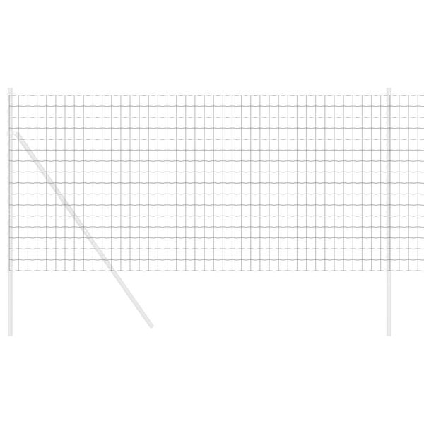 vidaXL Evropska ograja Siva 1.4 x 10 m PVC prevlečen železo