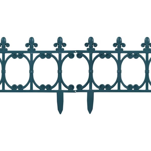 vidaXL Obroba za travo 16 kosov zelena 10 m PP