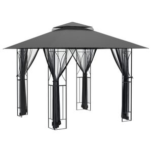 vidaXL Paviljon s stranskimi stenami antracit 300x300x270 cm jeklo