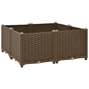 vidaXL Visoka greda 80x80x38 cm polipropilen
