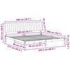 vidaXL Konstrukcija postelje Rjava 200 x 200 cm Masivno borovo les