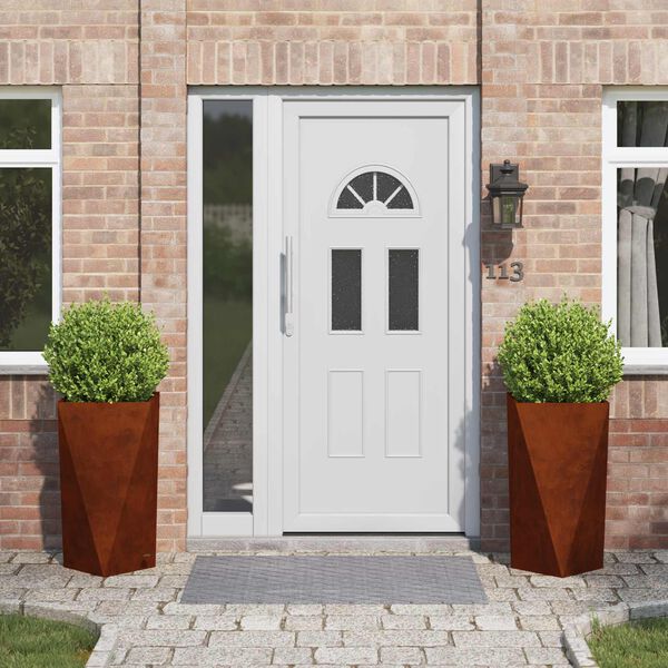 vidaXL Cvetlično korito 2 pcs Rjav 40 x 40 x 75 cm