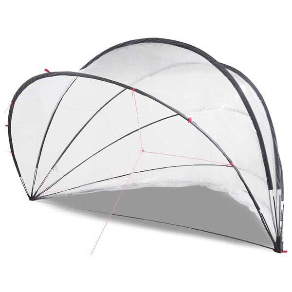 vidaXL Paviljon za bazen Transparentno 500 x 500 x 236 cm PVC