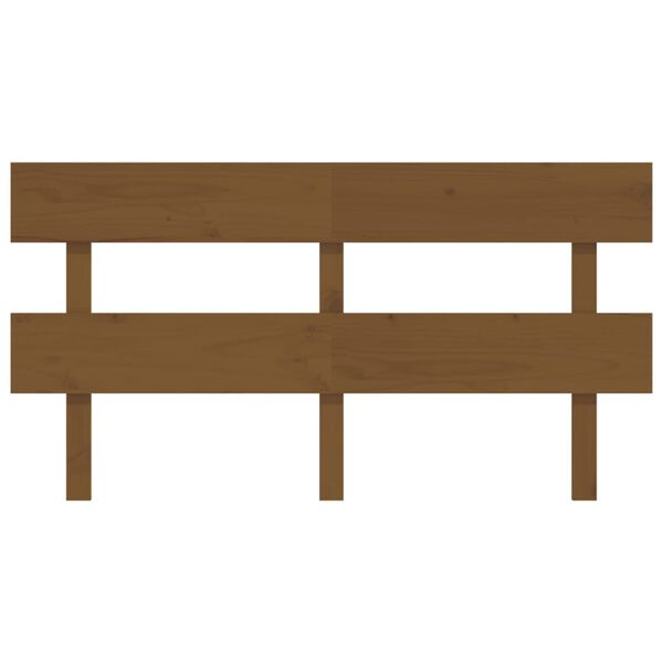 vidaXL Posteljno vzglavje medeno rjavo 154x3x81 cm trdna borovina