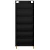 vidaXL Visok predalnik Črna Orehovina 69,5 x 32,5 x 180 cm