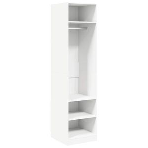 vidaXL Garderobna omara bela 50x50x200 cm iverna plo&scaron;ča