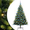 vidaXL Umjetno hinged božično drevo 300 LED Zelena 180 cm PVC in PE