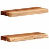 vidaXL Stenske police 2 kosa 40x20x3,5 cm masivni les akacija