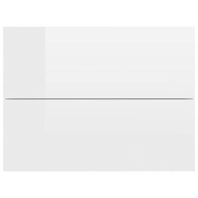 vidaXL Nočna omarica visok sijaj bela 40x30x30 cm iverna plošča