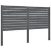vidaXL Posteljno vzglavje sivo 126x4x100 cm trdna borovina