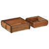 vidaXL Pladenj 2 kos Rjava 29 x 31 x 10 cm Trdna obnovljena les