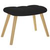 vidaXL Gugalni stol s stolčkom za noge črna blago