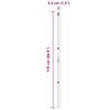 vidaXL Ograjni stebri 7 pcs Siva Ø32mm 170 cm Pocinkano jeklo