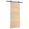 vidaXL Drsna vrata Naravna 80 x 208 cm Trdna borovina
