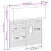 vidaXL Komplet omare in pegboard 3 pcs Rdeča 100 x 25 x 115 cm Jeklo