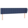 vidaXL Vzglavje z u&scaron;esi modro 183x23x78/88 cm blago