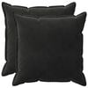vidaXL Prevleka za blazino 2 pcs HOUTEN Črna 55 x 55 cm Žamet