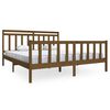 vidaXL Posteljni okvir medeno rjav 180x200 cm trden les
