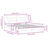 vidaXL Posteljni okvir brez vzmetnice Hvar krem 180x200 cm blago