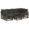 vidaXL Vrtna sedežna garnitura 7 kos Siva 55 x 55 x 37 cm poli ratan