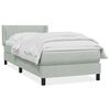 vidaXL Box spring postelja z vzmetnico Svetlo siva 80x210 cm žamet