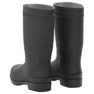 vidaXL Dežni škornji črni velikost 40 PVC