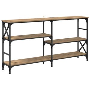 vidaXL Konzolna miza Umetni hrast 150 x 29 x 76,5 cm Inženirski les