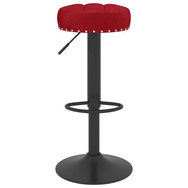 vidaXL Barski stolčki 2 kosa vinsko rdeč žamet