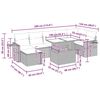 vidaXL Vrtna sedežna garnitura z blazinami 8-delna siv ratan/akacija