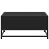 vidaXL Klubska mizica črna 60,5x60,5x30 cm inženirski les in kovina