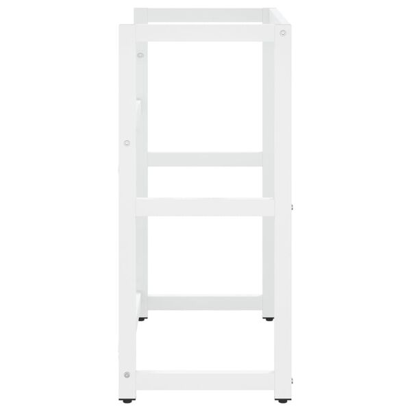 vidaXL Kopalniški regal bel 59x38x83 cm železo