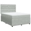 vidaXL Box spring postelja z vzmetnico svetlo siva 160x200 cm žamet