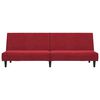 vidaXL Kavč dvosed z leži&scaron;čem in stolčkom vinsko rdeč žamet