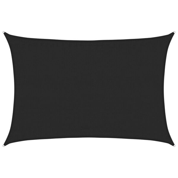 vidaXL Senčno jadro 160 g/m&sup2; črno 3,5x4,5 m HDPE